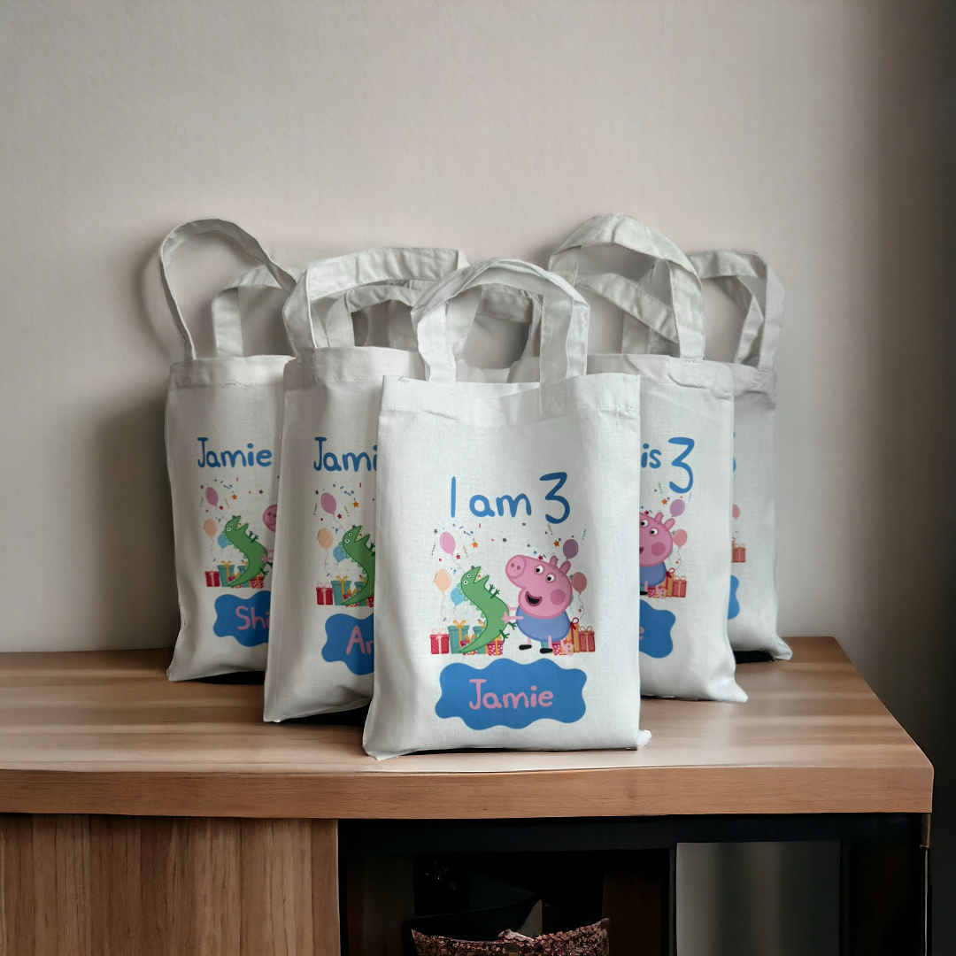 Personalised Peppa Pig Party Bag - Names and Age