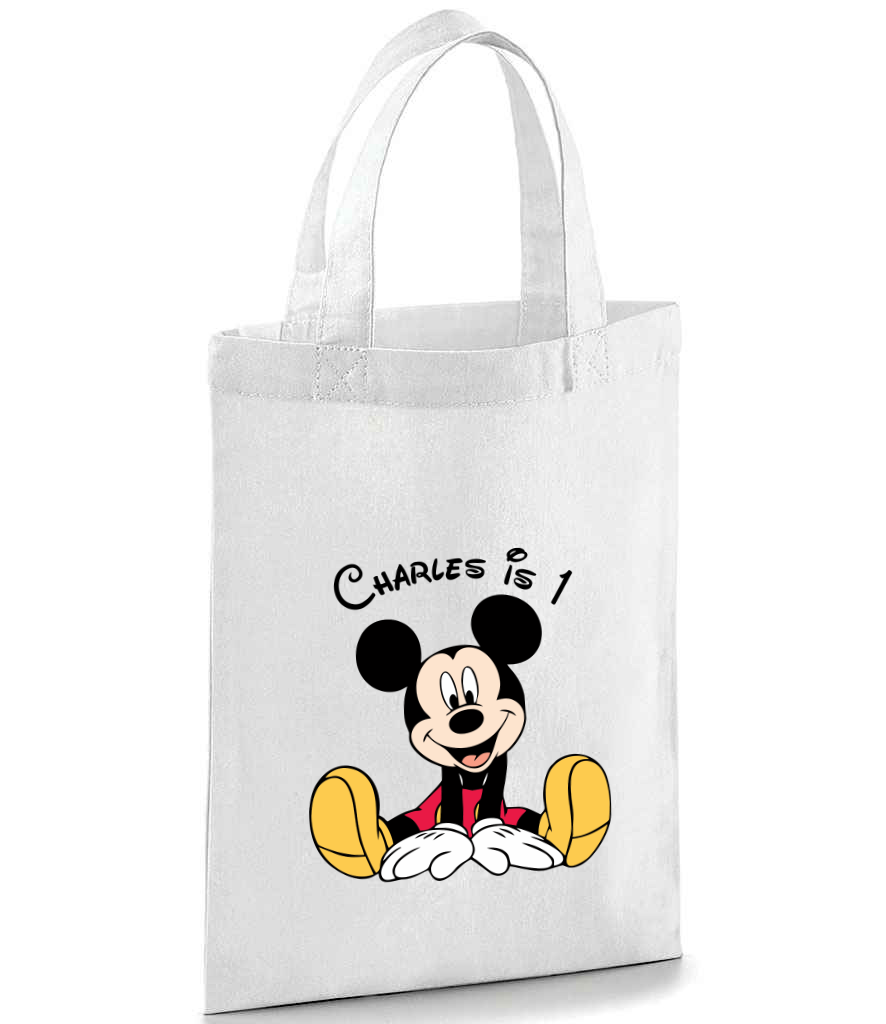 Personalised Mickey Mouse and Minnie Mouse Party Bag - Character and Name