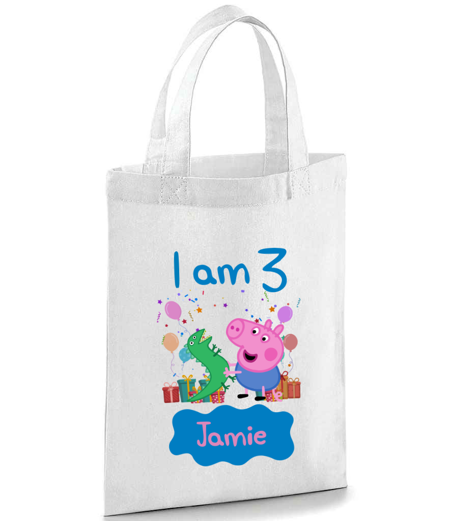 Personalised Peppa Pig Party Bag - Names and Age