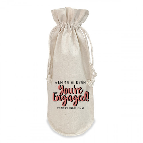 Personalised Engagement Bottle Gift Bag