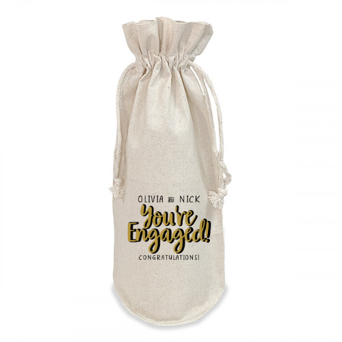 Personalised Engagement Bottle Gift Bag
