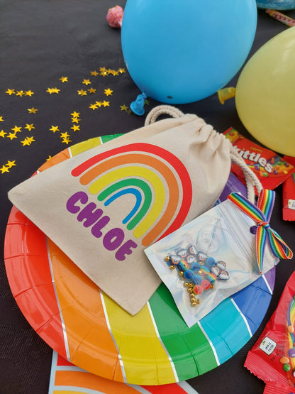 Personalised Bright Rainbow Party Bag