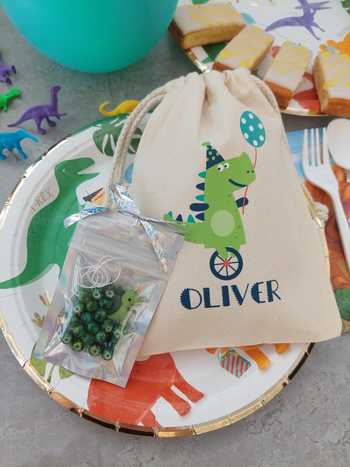 Personalised Dinosaur Party Bag