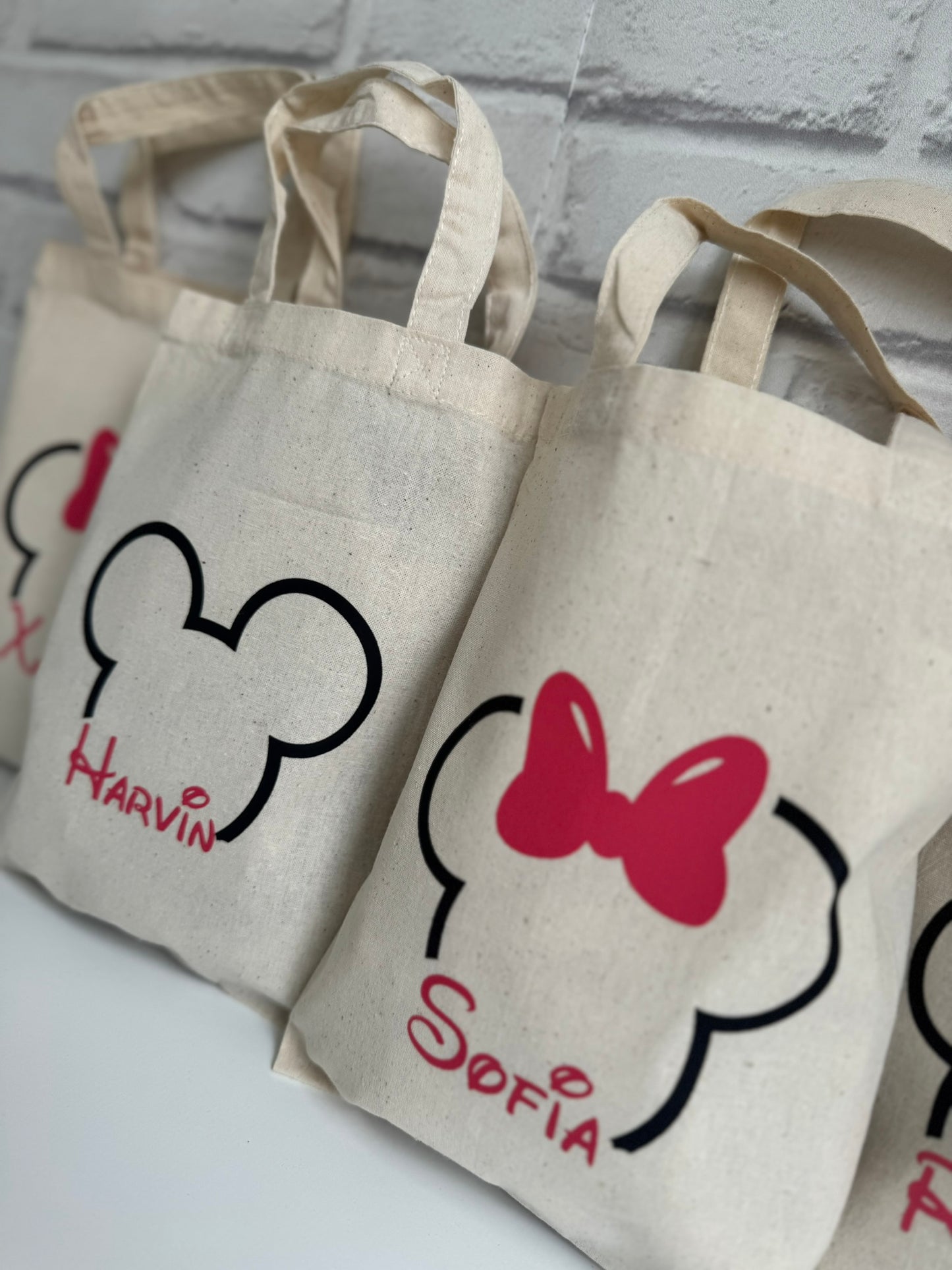 Personalised Mickey Mouse and Minnie Mouse Party Bag - Name