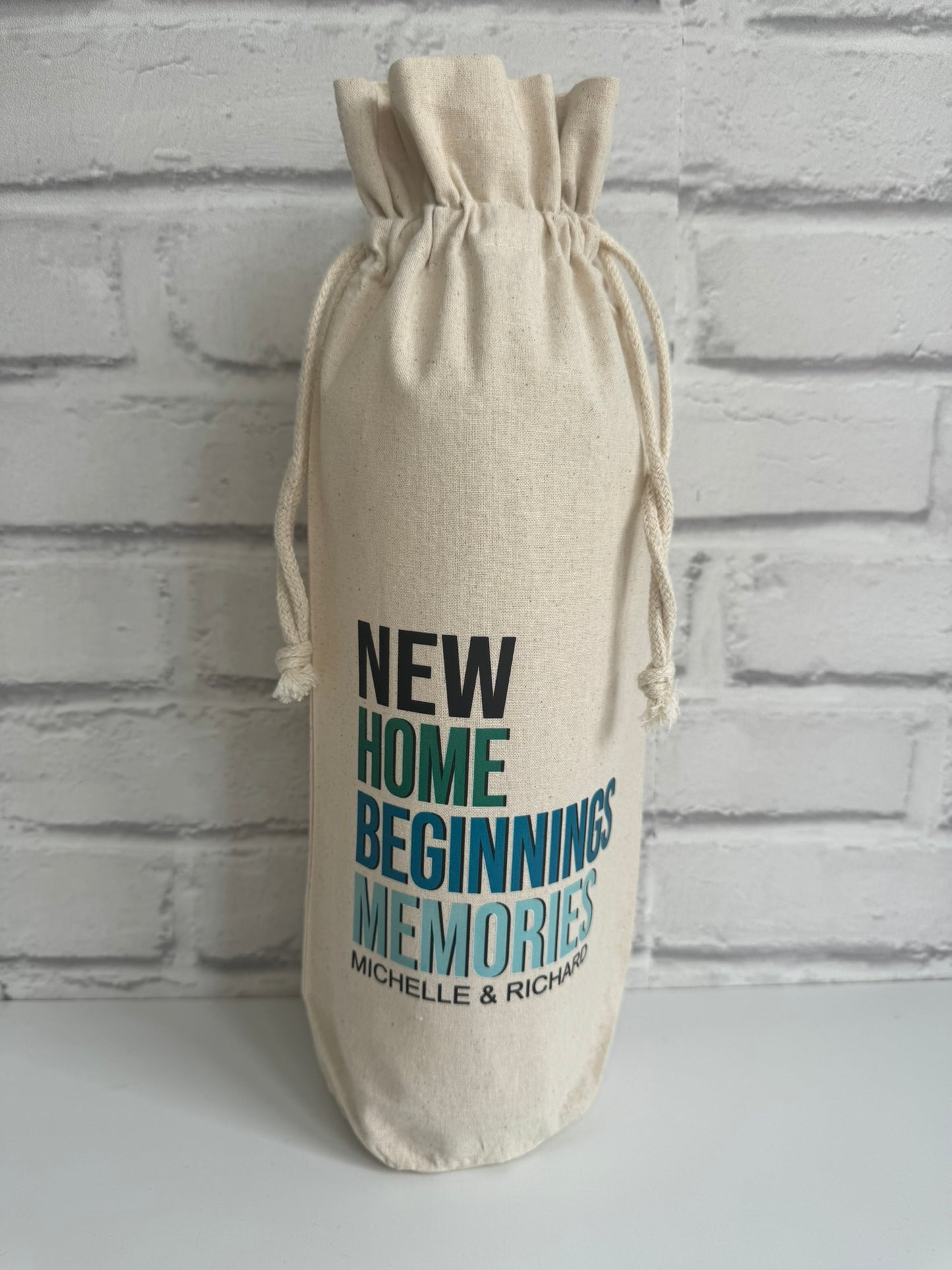 Personalised New Home Bottle Gift Bag