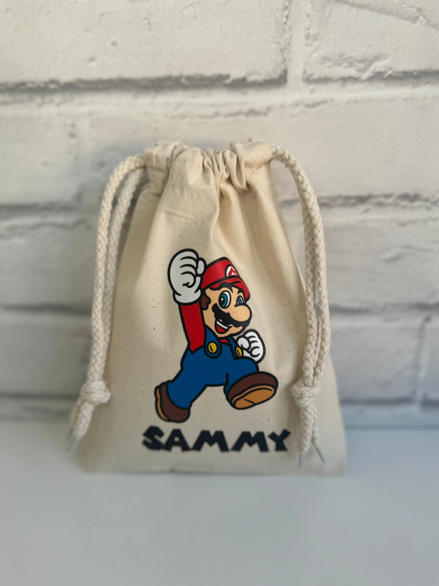 Personalised Super Mario Party Bags - Mario and Luigi