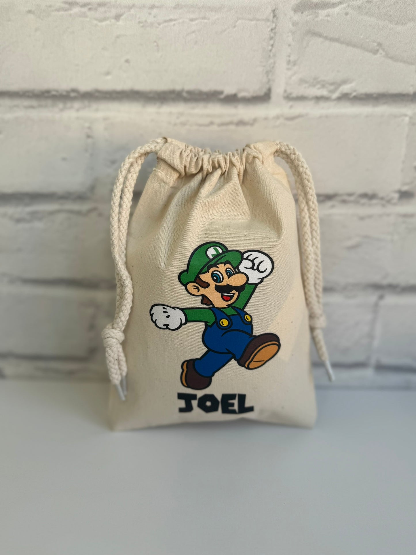 Personalised Super Mario Party Bags - Mario and Luigi