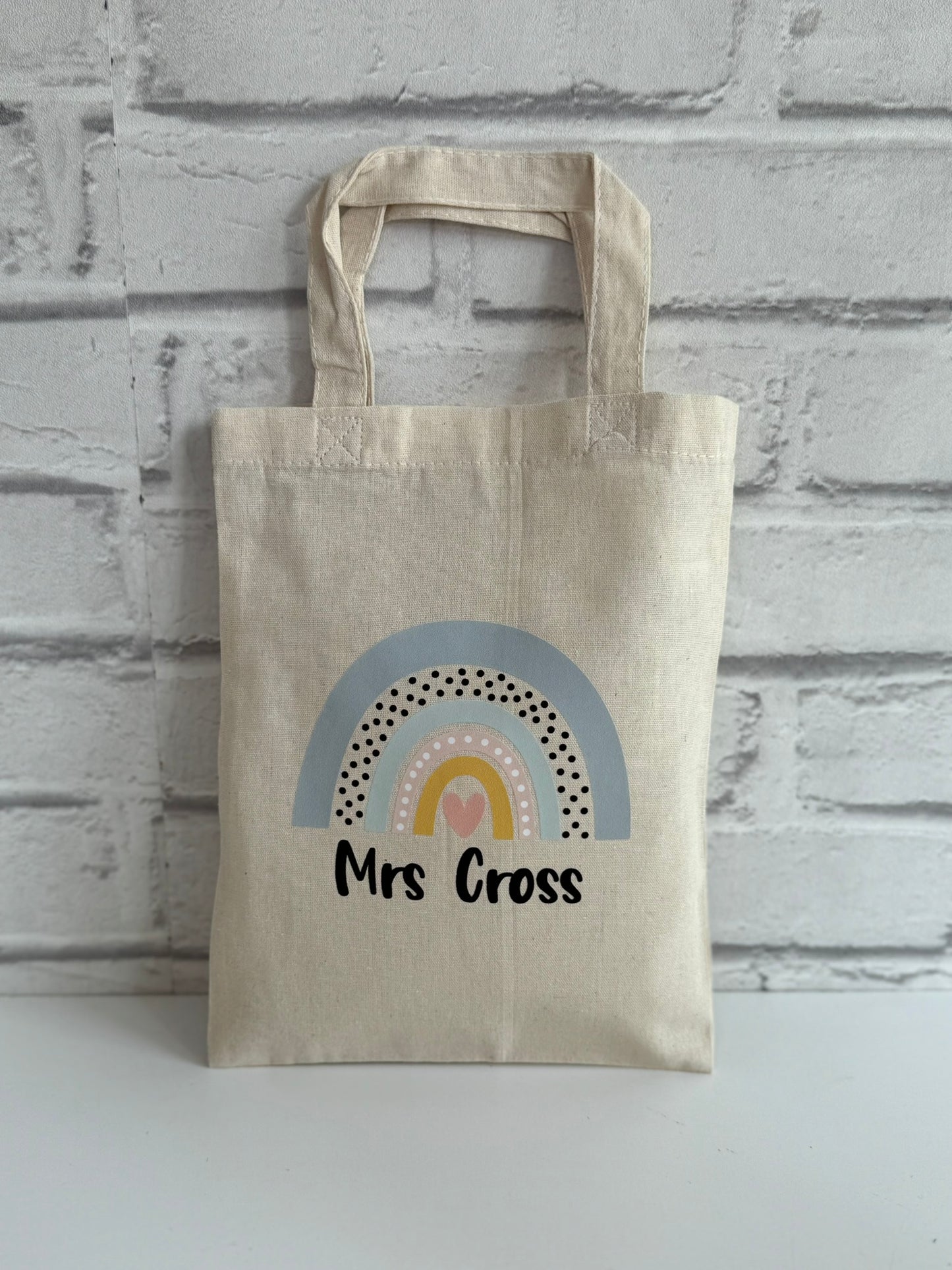 Personalised Thank You Teacher Rainbow Gift Bags | End of Term of Gift