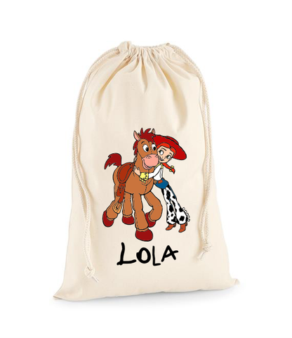 Personalised Toy Story Party Bag - Woody, Buzz Lightyear, Jessie and Bullseye, Forky, Slinky Dog, Mr Potato Head