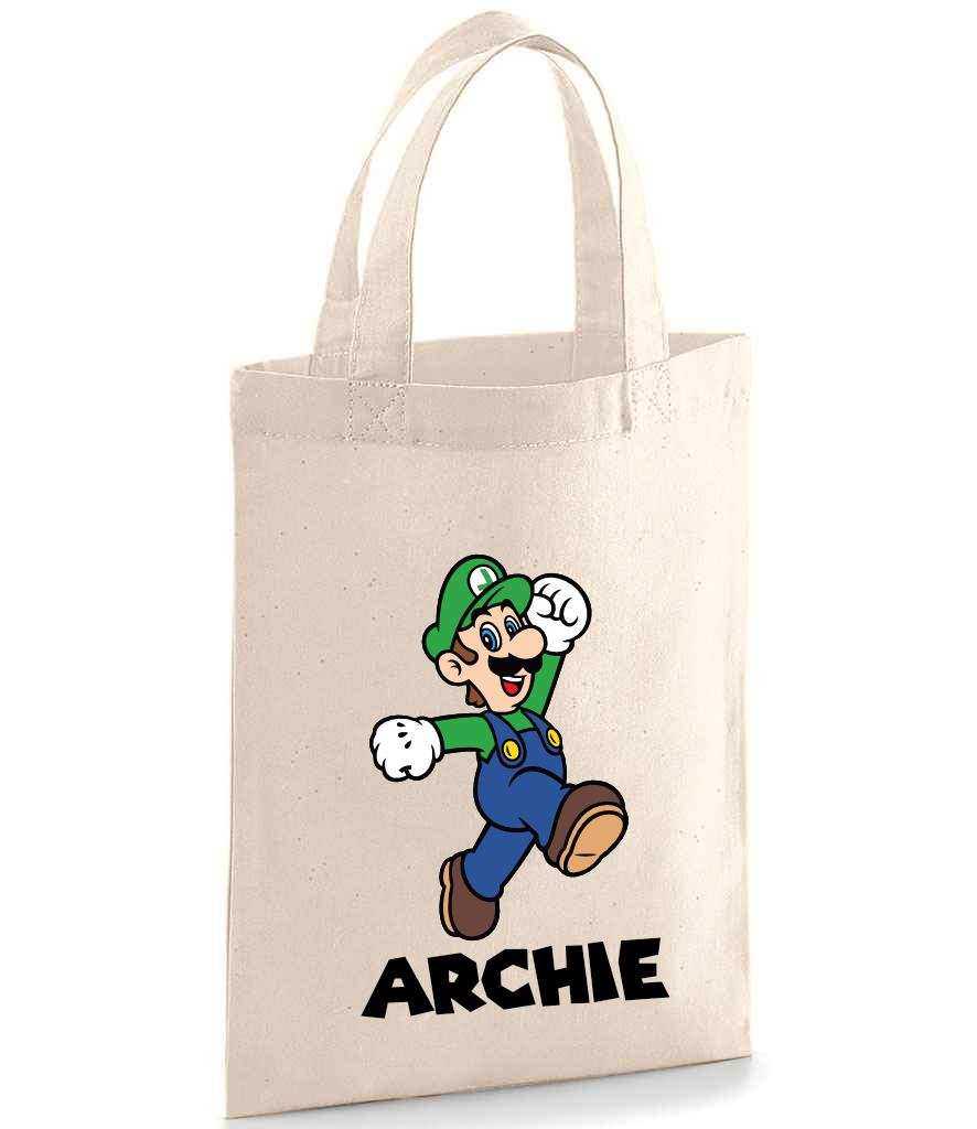 Personalised Super Mario Party Bags - Mario and Luigi