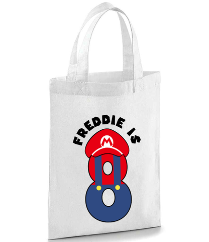 Personalised Super Mario Party Bags - Mario, Luigi and Princess with Name and Age