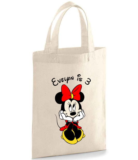 Personalised Mickey Mouse and Minnie Mouse Party Bag - Character and Name