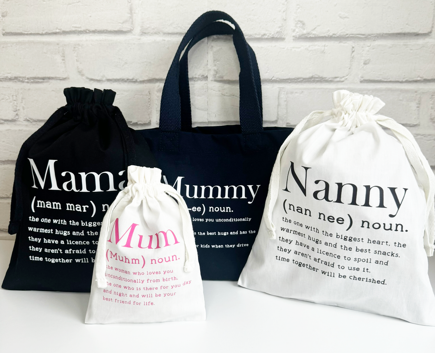 Personalised Gift Bags and Mini Tote Bags - Gifts for Her