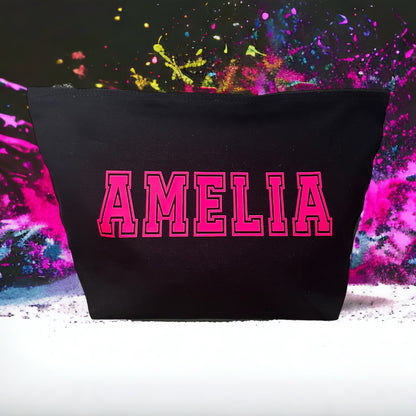 Personalised Neon Accessory Pouches