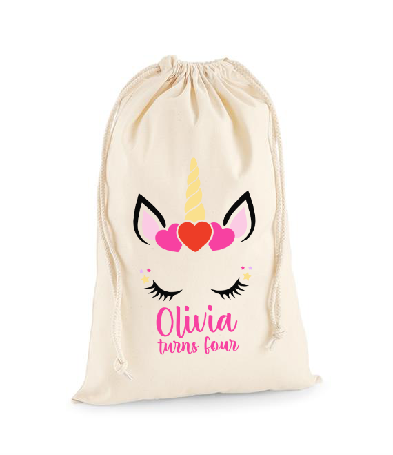 Personalised Unicorn Party Bag - Name and Age