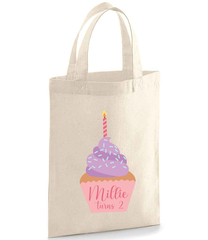 Personalised Cupcake Party Bag - Name and Age