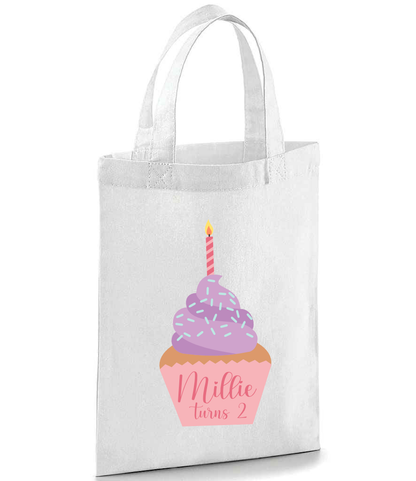 Personalised Cupcake Party Bag - Name and Age