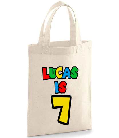 Personalised Super Mario Party Bags - Name and Age