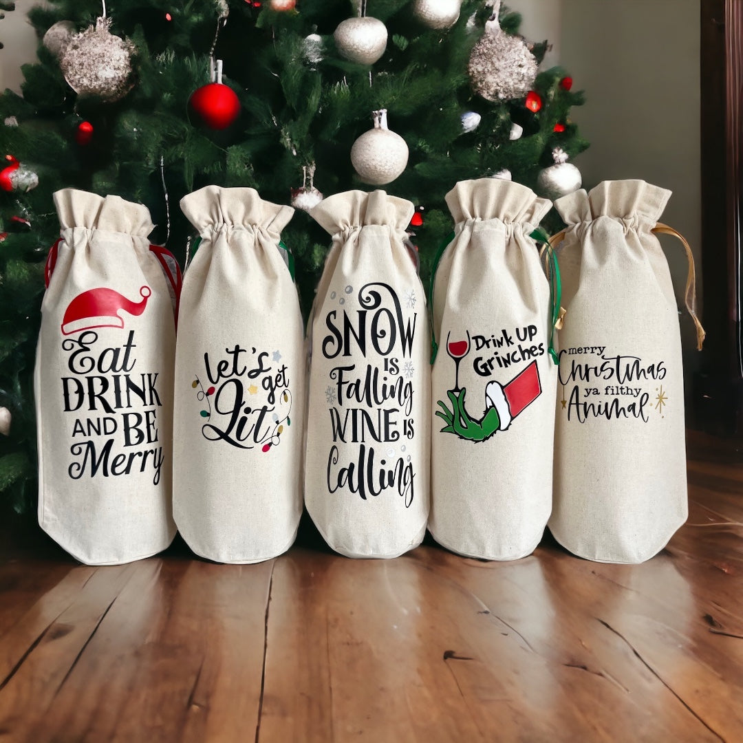 Xmas bottle online bags