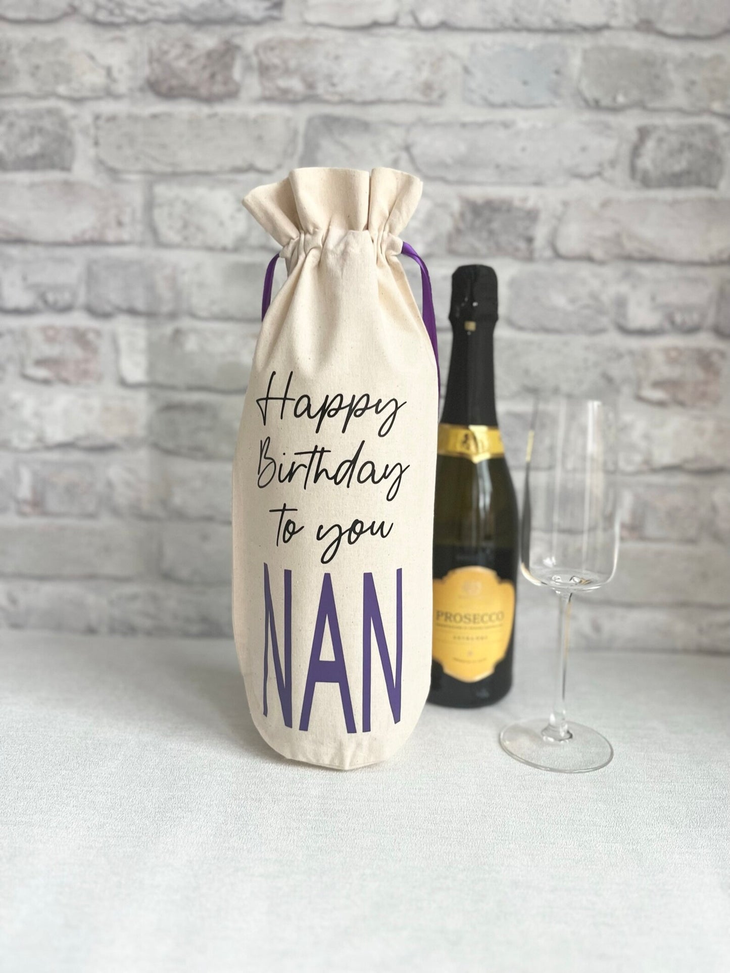 Personalised Female Birthday Bottle Gift Bag