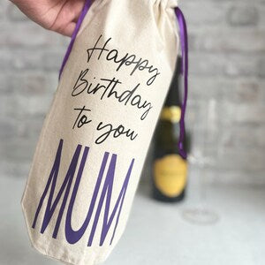 Personalised Female Birthday Bottle Gift Bag