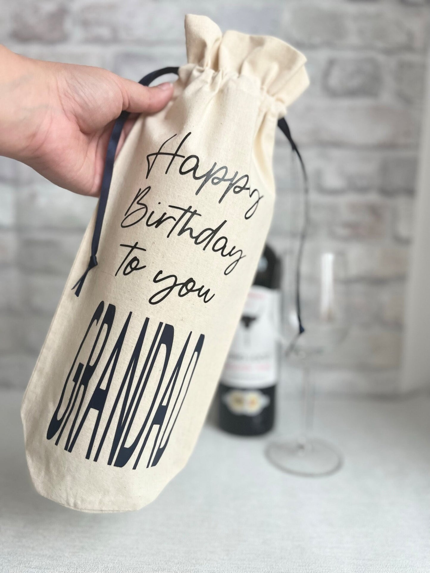Personalised Male Birthday Bottle Gift Bag