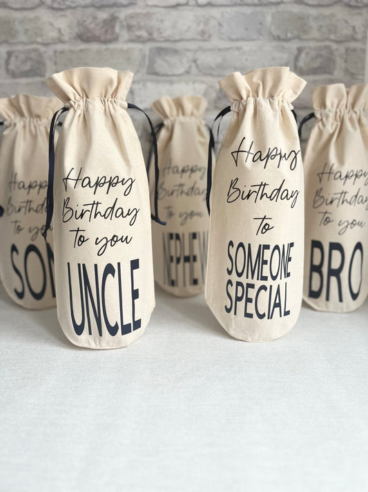 Personalised Male Birthday Bottle Gift Bag