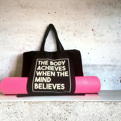 Black Personalised Yoga Bag