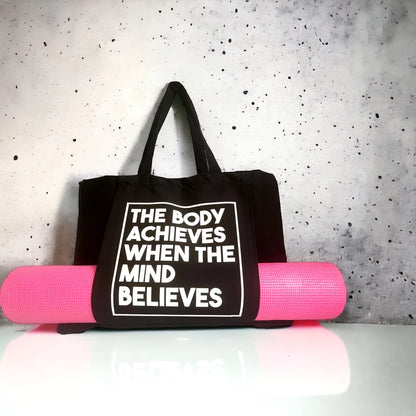 Black Personalised Yoga Bag