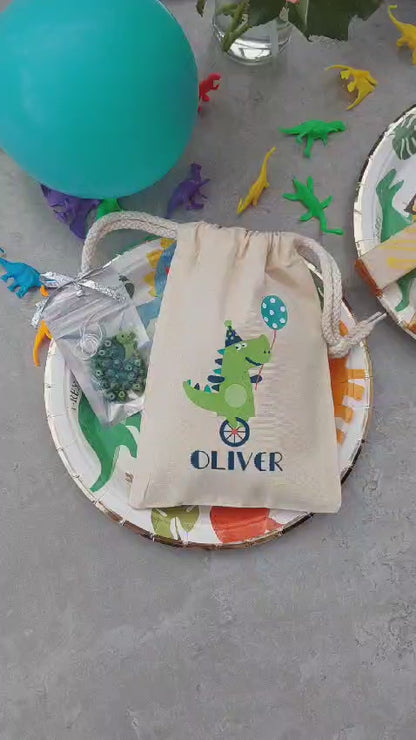 Personalised Dinosaur Party Bag