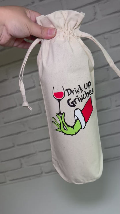 Personalised Christmas Gift Bags / Sacks - Grinch